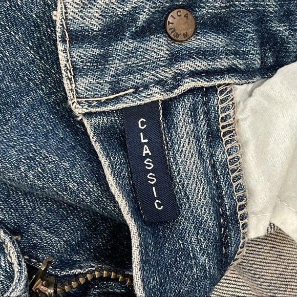 Vintage Nautica Jeans Classic Fit Straight Mid-Rise Blue Denim Med Wash Size 6 - Picture 7 of 16